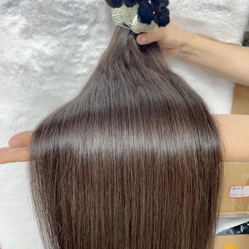 Wholesale #2 Raw Hair Bulk Brown Straight Human Hair Bulk Extension for Braiding 1kg | Human Hair Wig | Lace Front
